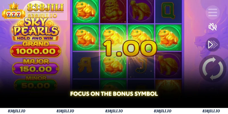 focus on the bonus symbol
