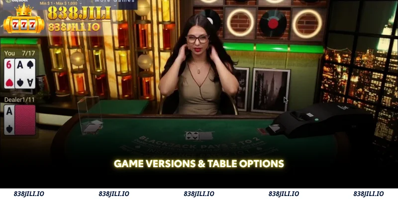 game versions & table options